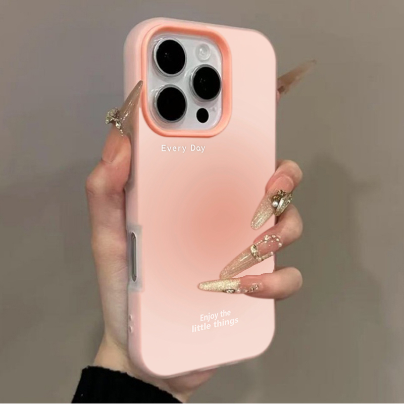Phone Cases Xr - เคสโทรศัพท์ลายไล่เฉดสีชมพูสำหรับ iPhone 17 16 Pro Max