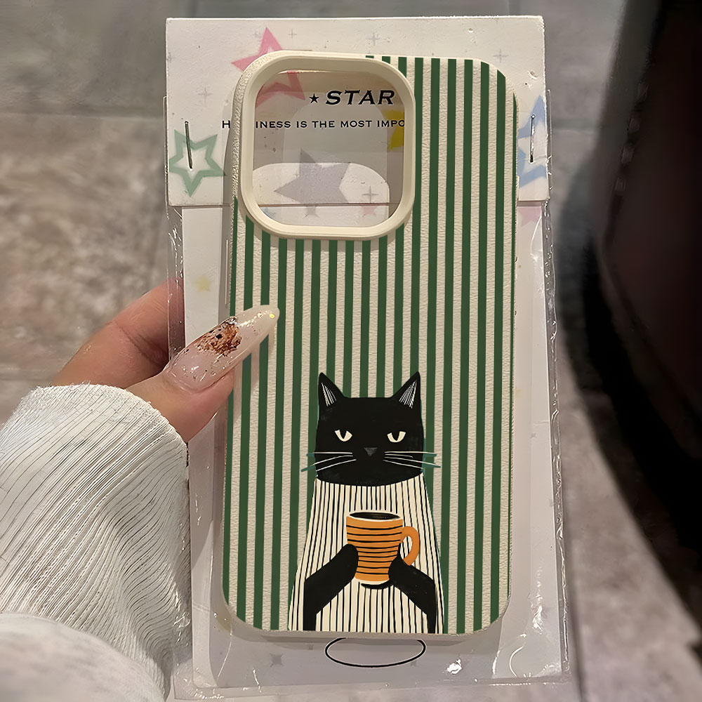 Phone Cases Usa - เคสโทรศัพท์ลายแมวตลกพร้อมลายลิ้นจี่สำหรับ iPhone 18 17 16 15