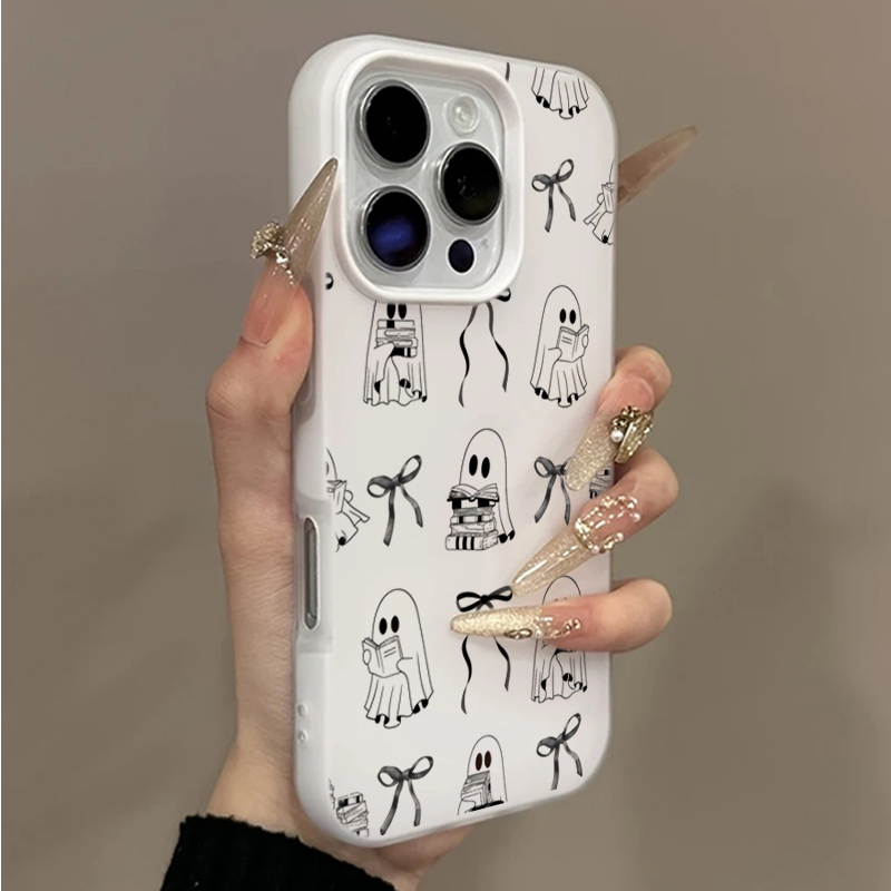 Phone Cases Cute Iphone 13 - เคสโทรศัพท์ลายหนังสือผีฮาโลวีนน่ารักสำหรับ iPhone 17 16 14 15