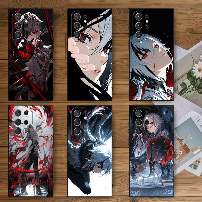 Phone Cases Shein - เคสโทรศัพท์นิ่มลาย Genshin Impact Arlecchino สำหรับ Samsung