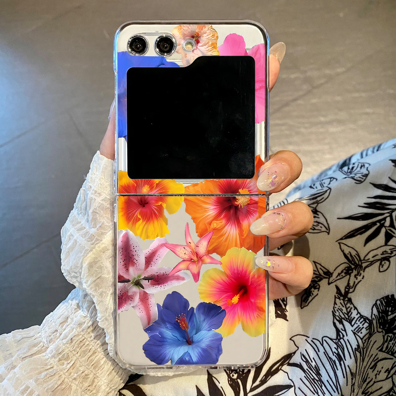 Phone Cases Z Flip 7 - เคสโทรศัพท์ลายดอกไม้สมจริงสำหรับ Samsung Galaxy Z Flip7 FE