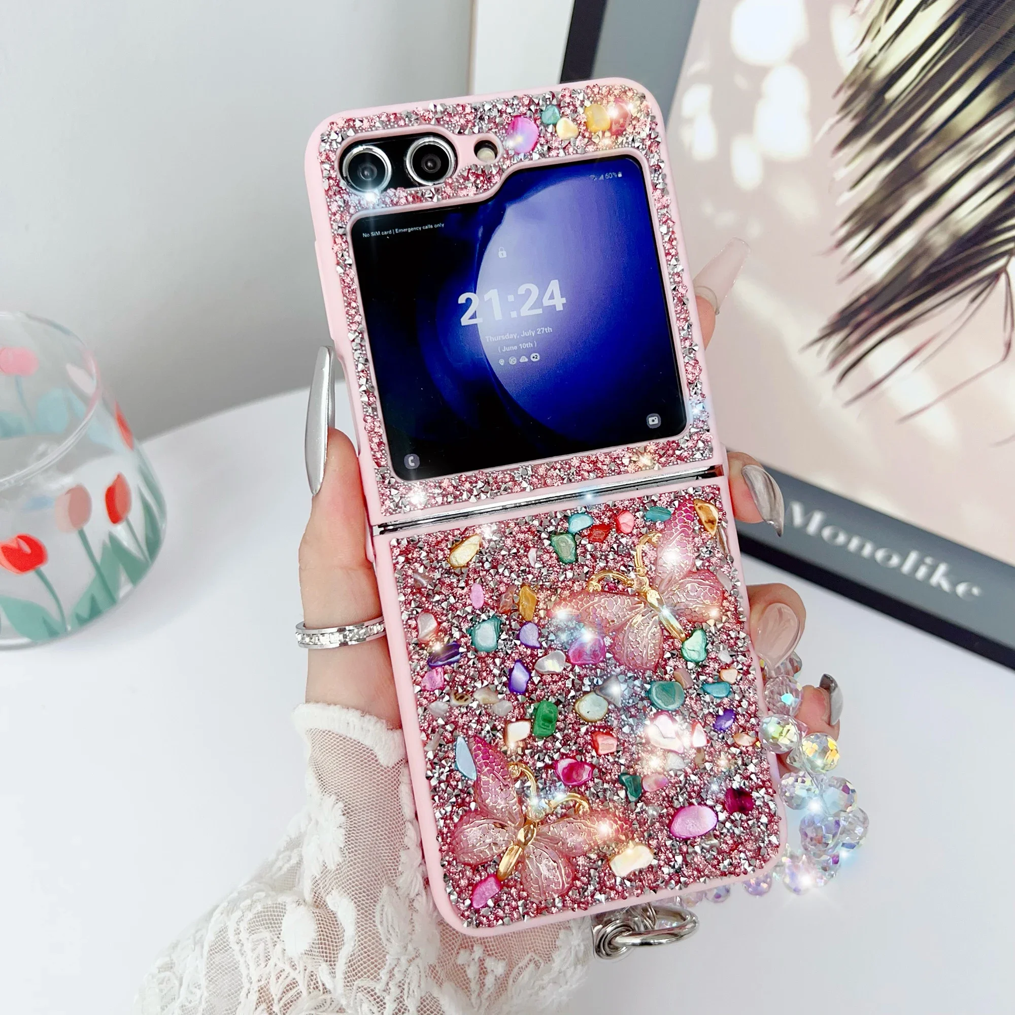 Phone Cases Z Flip 7 - Luxury GlitterสําหรับSamsung Galaxy Z Flip 7