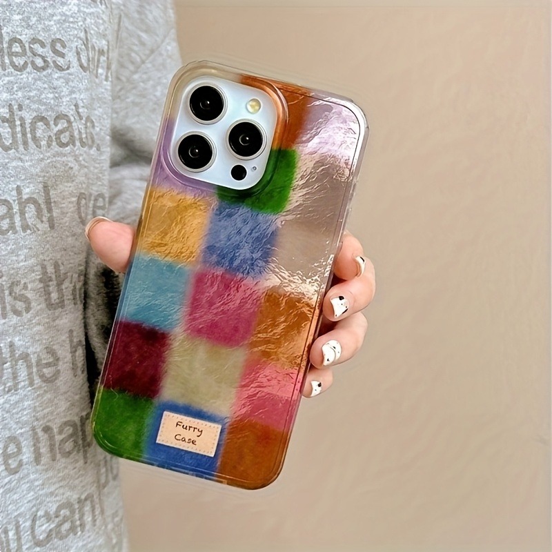 Phone Cases 13 - เคสโทรศัพท์ลายฟอยล์สีสันสดใสสไตล์เรโทรสำหรับฤดูใบไม้ร่วงและฤดูหนาว สำหรับ iPhone 17 16 15