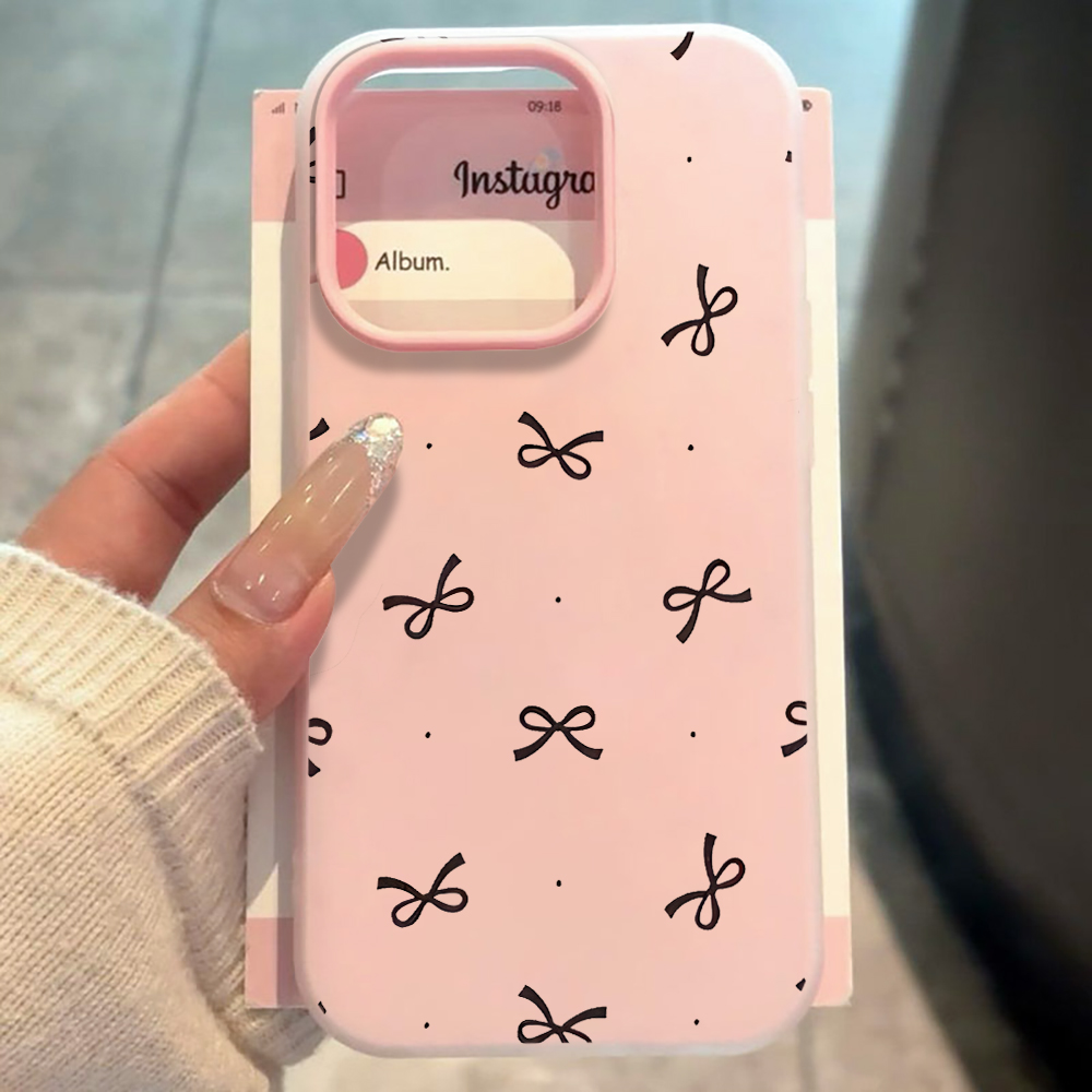 Phone Cases Cute Iphone 13 - เคสโทรศัพท์ลายโบว์น่ารักลายจุดสไตล์ INS สำหรับ iPhone 17 16