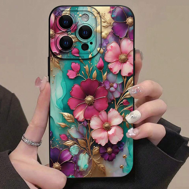 Phone Cases Xr - เคสโทรศัพท์ลายดอกไม้สไตล์วินเทจสำหรับ iPhone 17 16 Pro Max