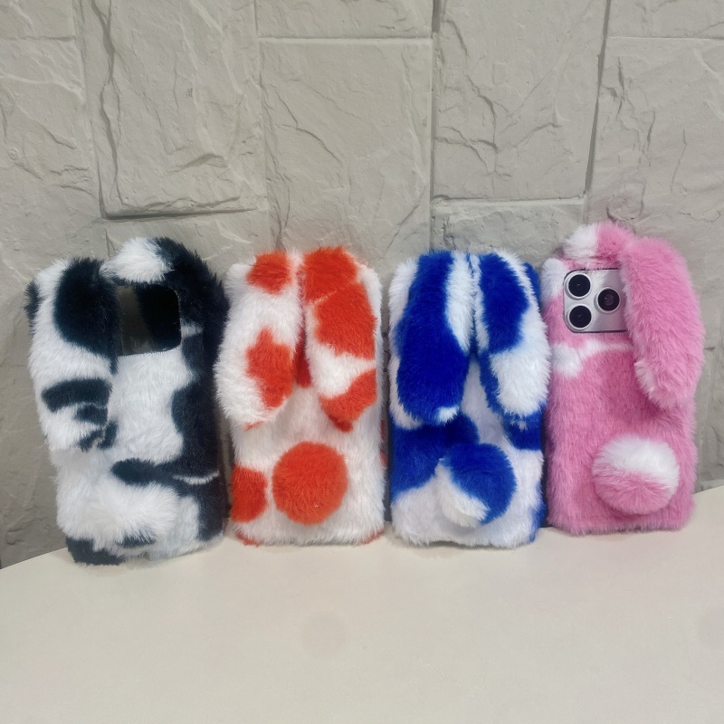 Phone Cases 13 - เคสโทรศัพท์ลายกระต่ายน่ารัก ขนปุย สำหรับ iPhone 17 16