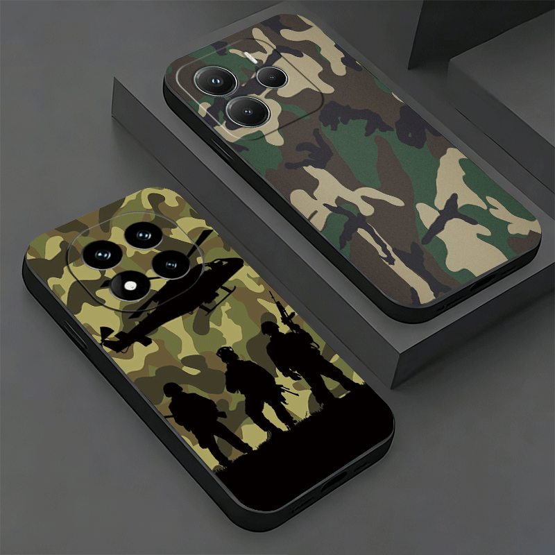 Phone Cases Shein - เคสโทรศัพท์นิ่มลายพรางทหาร สำหรับ Xiaomi Redmi Note 15