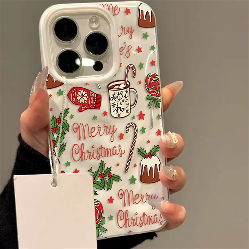 Phone Cases Cute Iphone 13 - เคสโทรศัพท์ลายคริสต์มาสสุดน่ารักสำหรับ iPhone 17 16 15 14