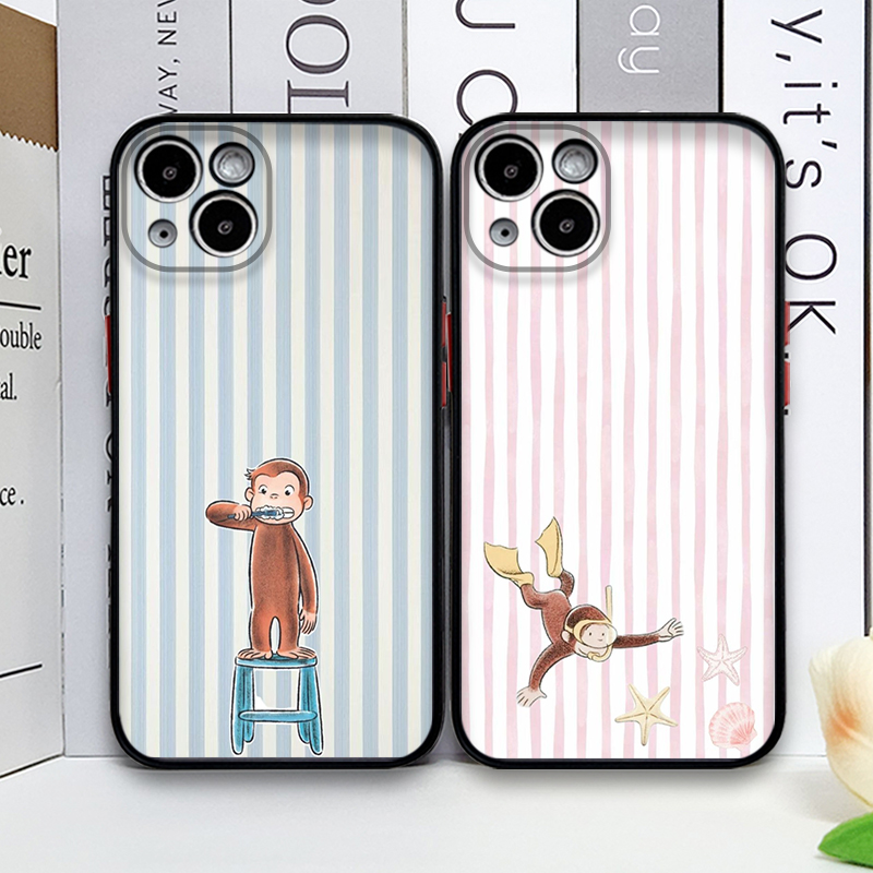 Phone Cases Xr - เคสโทรศัพท์ลายการ์ตูนลิงลายทางถือแมว สำหรับ iPhone 17 Pro Max