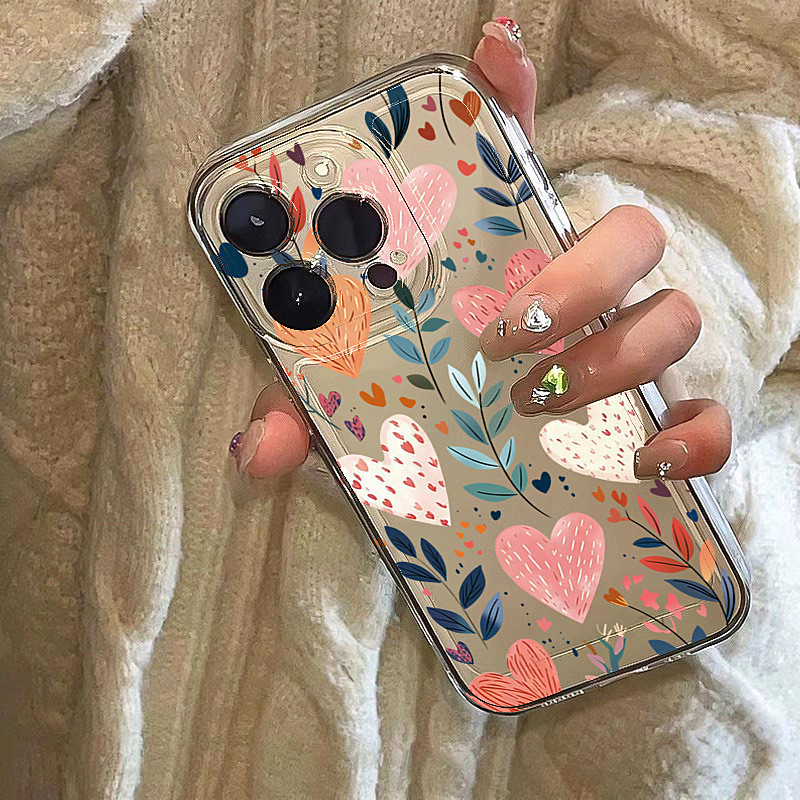 เคสโทรศัพท์ซิลิโคนลายหัวใจ ใบไ - Phone Cases Xr บทวิจารณ์และราคา