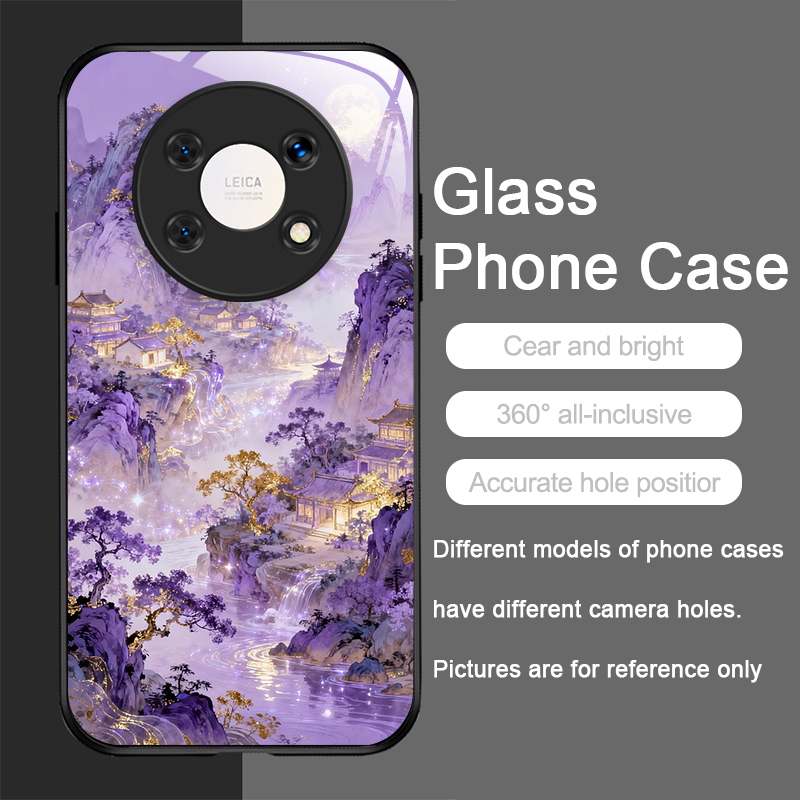 เคสโทรศัพท์กระจกนิรภัยลายภูเขา - Phone Cases Honor บทวิจารณ์และราคา