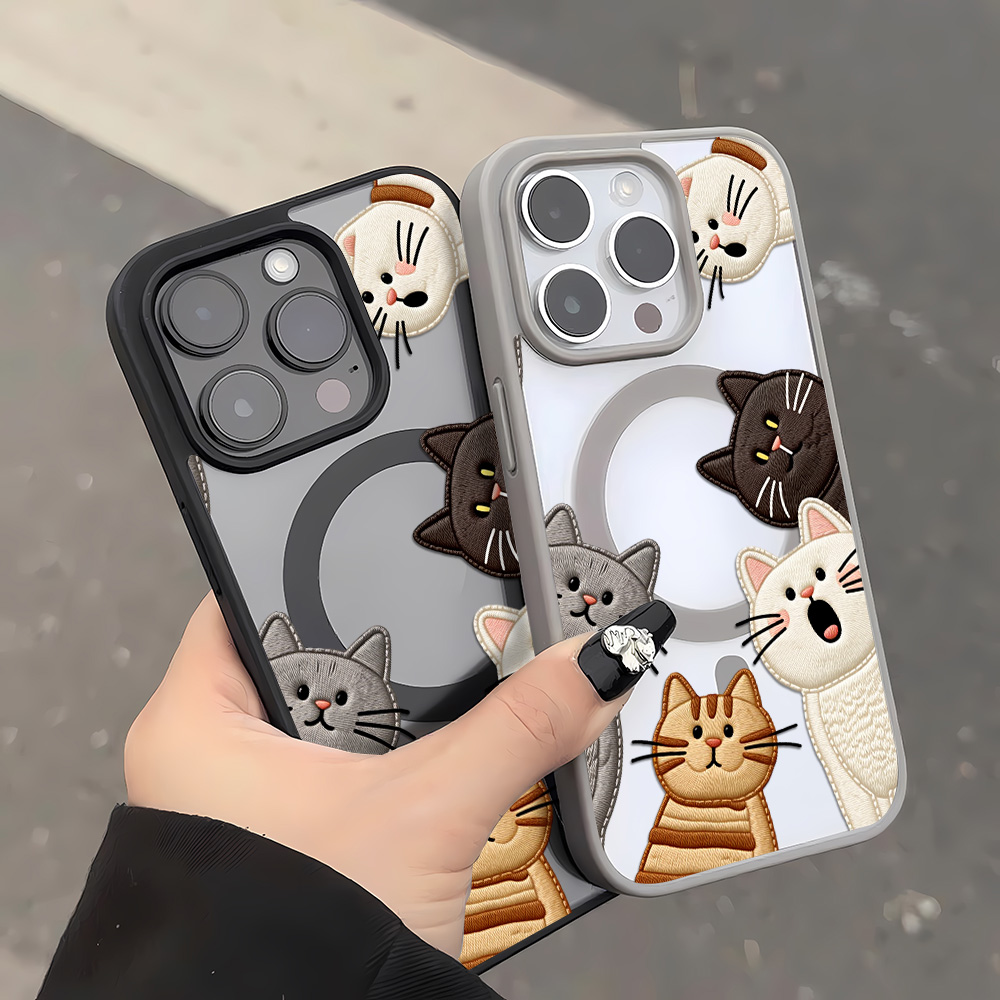 เคสโทรศัพท์ลายปักแมวน่ารัก สำห - Phone Cases Cute Iphone 13 บทวิจารณ์และราคา