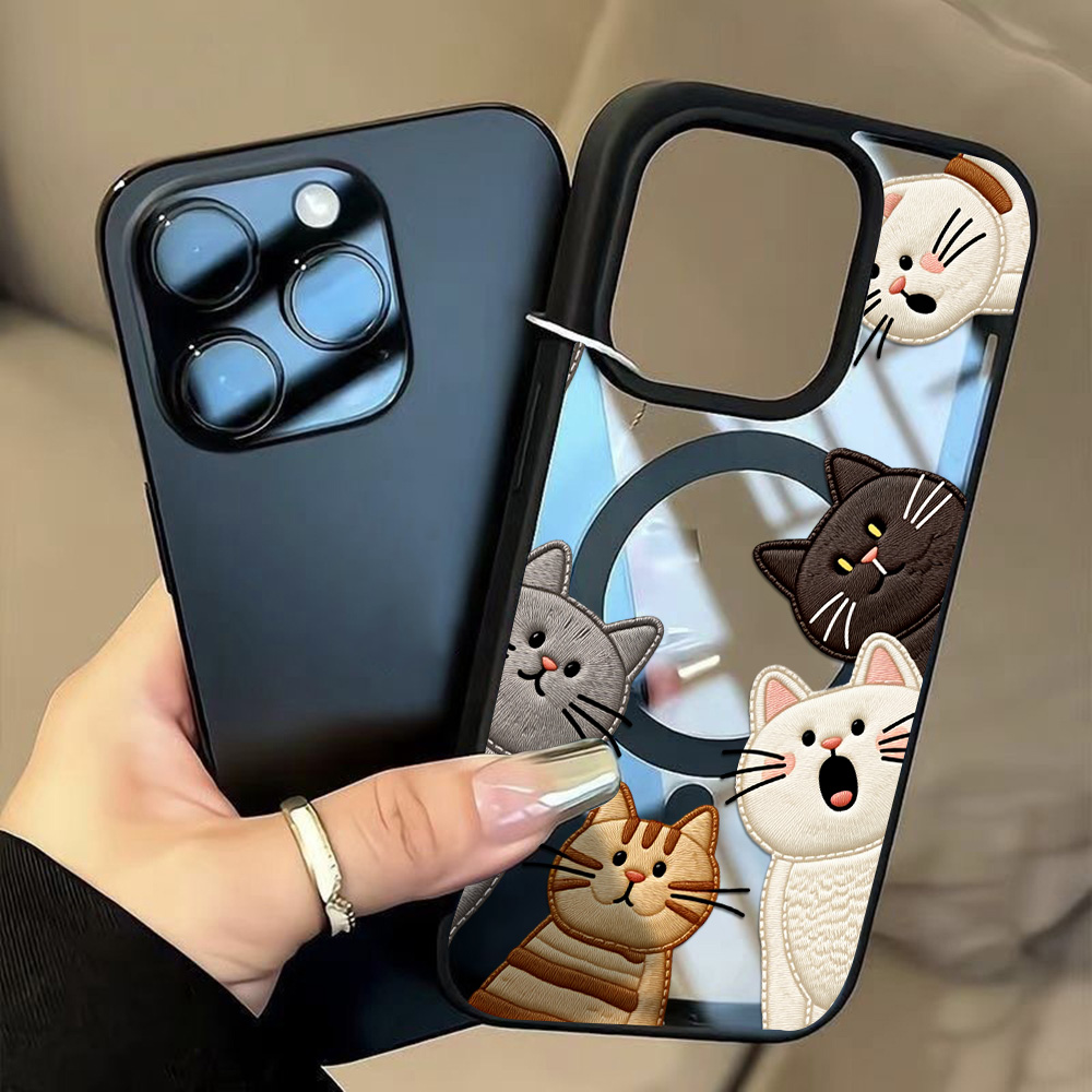 เคสโทรศัพท์ลายปักแมวน่ารัก สำห - Phone Cases Cute Iphone 13 บทวิจารณ์และราคา